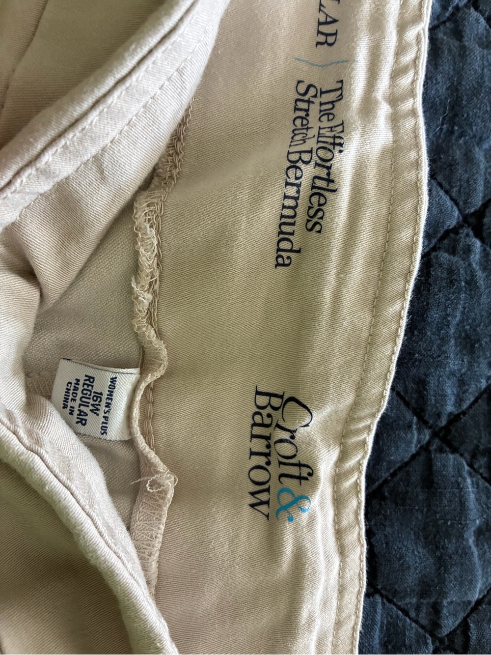 croft & barrow Beige Stretch Bermuda Shorts